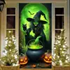 Capa de Porta de Halloween Transfronteiriça Tecido de Fundo Festa de Feriado Decoração de Cena de Alta Qualidade para Interior e Exterior Banner Tecido para Pendurar Personalização