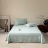 Shu Zun Ke Classe A Cor Sólida Simples Macio Confortável Todas as Estações Camada Dupla Gaze Bordada Renda Estilo Lençol de Cama Cobertura de Cama
