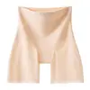 Calça de Seda Gelo Fina para Controle Abdominal Levanta Bumbum Aperta Cintura Sem Costura Modeladora Renda Exquisita Três em Um Calça de Segurança