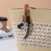 Colgante de Bolso Estilo Miu con Cuerda Trenzada de Cuero Diseño de Perro Globo, Llavero Colgante para Bolso Estilo Ins, Decoración Colgante de Nicho Estilo Coreano
