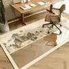 Cadeira de Escritório Giratória para Casa Tapete de Entrada PVC Semitransparente Cadeira de Estudo Impermeável e Resistente ao Desgaste Personalizável