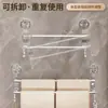 Toallero con ventosa de doble poste para baño doméstico, almacenamiento sin agujeros con gancho, para uso seco y húmedo, de doble uso, ligero y de lujo.
