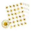 30 Pegatinas Transparentes de Girasol con Foil Dorado, Autoadhesivas, Adecuadas para Invitaciones, Empaquetado de Regalos, Decoraciones de Fiesta de Cumpleaños