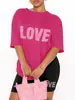 Conjunto Casual Estampado com Gráfico de Coração, Versátil e na Moda, Conjunto de Duas Peças com Shorts e Manga Curta, Comércio Exterior Transfronteiriço