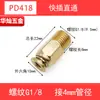 Conector de Cobre de Conexión Rápida PD Máquina Herramienta CNC Circuito de Lubricación Conector de Tubería de Aceite Conector Recto Accesorios M6M8M10