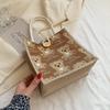 Lancheira Fofa de Urso Bolsa Bento 2026 Verão Nova Moda Bolsa de Mão para Passeio Ins Bolsa Pequena de Ombro Transversal