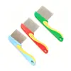 Peine para Pulgas de Mascotas, Peine de Acero Inoxidable, Peine de Dientes Finos y Agujas Largas, Peine de Acero, Artículos de Limpieza, Peine para Aseo de Mascotas