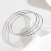 Pulsera de Anillo Liso de Diseño Sencillo Más Vendida Transfronteriza Nicho Lujo Ligero Gama Alta Pulsera Apilable de Tres Capas de Acero de Titanio en Varios Estilos