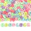 Perla de Acrílico Perforada Letra Inglesa Q Versión Pintada Agujero Grande Paracord Bolsa Cadena para Teléfono Accesorios DIY