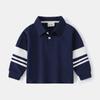 Camisa Polo de Manga Larga para Niños Otoño 2026 Estilo Nuevo Patchwork Cuello Turn-Down Camisa Casual Manga Larga Transpirable Algodón para Niños