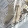 Meias de Cashmere para Mulheres, Estilo Outono e Inverno, Meias de Cano Médio, Forradas com Lã, Meias Longas de Pelúcia Grossas, Meias para Gestantes, Meias para Dormir, Ultra-Grossas, Macias