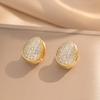 Pendientes de aro con forma de gota de diamante y hebilla para la oreja, con un toque de sensación avanzada, estilo coreano, temperamento de moda, pendientes rojos de red, joyería para la oreja, 2024