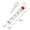 Acessórios de Cobre 1800W com Luz Tomada Tipo Europeu Tipo-C Régua de Tomadas com Plug Russo 2/3/ 5m Régua de Tomadas com Plug Ucraniano