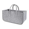 Bolsa de almacenamiento portátil de fieltro, cesta de almacenamiento, baúl, artículos diversos, fieltro de almacenamiento azul, se puede personalizar según sea necesario