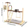 Percha de Madera para Loro Periquito Myna Afilador de Garras Autoentretenimiento Alivio del Aburrimiento Juguete de Descanso Parque de Juegos Percha para Loro