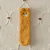 Meias de Veludo Coral Femininas de Inverno Espessadas Pelúcia Quentes para Dormir Meias de Chão Fofas com Desenhos Meias Plus Lote