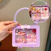 Caja de Regalo Pequeña Linda para Niños DIY Collar Hecho a Mano Set de Cuentas Caja Bolso de Mano Accesorios para Joyería Bolsa de Regalo Regalo para Bebé