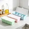 Utensílios de Cozinha Caixa de Temperos com Quatro Compartimentos Tampa Flip-Top Lisa Caixa de Armazenamento de Temperos de 4 Compartimentos Pote de Açúcar e Sal Pote de Condimentos Caixa de Plástico