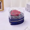 Caja Creativa de Flores de Rosa en Forma de Corazón, Regalo de Flor Eterna para el Día de San Valentín Chino para Niñas, Caja de Regalo de Joyería de Collar de Gama Alta, Regalo de San Valentín
