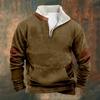 Nuevo abrigo acolchado de algodón con trébol de cuatro hojas creativo para invierno 2024 para hombre, manga larga, cuello alto, media cremallera, cuello de suéter, forro polar