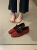 Zapatos de vestir bajos retro con aumento de altura oculto, de nicho, con correas cruzadas, zapatos de mujer, terciopelo, punta cuadrada, boca poco profunda, Mary Janes, bailarinas, mujer
