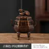 Queima-incenso Ding de Qilin de Três Pernas Quente de Venda Transfronteiriça Queimador de Incenso Antigo Queimador de Incenso em Espiral de Sândalo para Interior de Casa Ornamento Criativo de Mesa