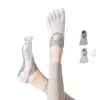 Calcetines de Yoga, Calcetines de Pilates, Calcetines Profesionales Antideslizantes de Cinco Dedos para Mujer, Calcetines de Algodón Puro para Deportes de Interior, Fitness, Verano y Otoño para Mujer
