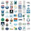 100 pegatinas de advertencia sobre el cambio climático y el efecto invernadero, para tazas, maletas, fundas de teléfono, pegatinas de oso polar y pingüino.