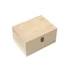 Caixa de Armazenamento de Madeira, Caixa de Embalagem de Madeira Maciça, Caixa de Madeira para Pintura Manual DIY, Caixa de Joias com Tampa Articulada, Caixa de Chá, Caixa de Charutos Umidificadora