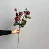 Rosas Vintage de Alta Calidad para Comercio Exterior, Flores Artificiales al por Mayor para Bodas y Decoración del Hogar, Flores Artificiales de Rosa Vintage de 5 Cabezas