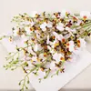 Orquídea Dançante de Alta Qualidade com 3 Pétalas, Flor Artificial de Tecido de Seda Falsa para Decoração de Sala de Estar em Casa, Decoração de Fotografia, Ornamento, Adereço