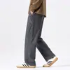 Pantalones Casuales de Algodón Puro Estilo Americano de Alta Gama para Hombre, Pierna Ancha Recta Holgada Versátiles Largos para Hombre, Otoño 2026