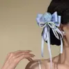 Pinza para el Cabello Manta Rose2026 Nueva Pinza Lateral de Doble Cola de Caballo con Lazo Rosa Accesorio Versátil para el Cabello para Mujeres