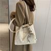 Bolso Nuevo de Gran Capacidad para Otoño e Invierno Bolso de Hombro de Lona Casual con Estilo para Mujer 2022 Textura de Clase Bolso Tote para Viajes Diarios