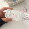 Protetor de lente pequeno estilo coreano com laço de borboleta banhado a ouro, adequado para telefones Apple 17P/17PM/18P/18PM
