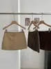 Falda KEKEZOON de línea A anti-exposición, nueva colección de otoño, de cintura alta, adelgazante, versátil, color liso, minifalda ajustada a la cadera 9131