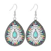 Pendientes Geométricos Populares de Aleación Estilo Resort de Playa para Mujeres Acrílico Turquesa Textura de Moda Pendientes al por Mayor