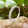 Anillo Versátil Brillante Original Clásico Aifuler de Moissanita Plata de Ley s925 Chapado en Platino Moda Anillo para el Trabajo Diario para Mujeres