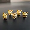 Colgante antiguo chapado en oro Pixiu Candado de la fortuna Lingote de animal Calabaza Agujero recto Pulsera DIY Cuerda de mano Accesorios de joyería