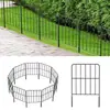 Cerca Decorativa de Jardim Ferro Anti-Ferrugem Barreira para Cães Animais Paisagismo de Pátio Cruzamento de Fronteira