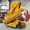 Fabricante de guindaste de caminhão com lança articulada dobrável de 10 toneladas Guindaste de caminhão de 1-25 toneladas Lança articulada hidráulica com controle remoto sem fio