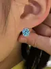 Aleación de Titanio F136 Super Brillante Zircón Grande Clavo de Oreja Clavo de Hélice de Oreja Base Plana Rosca Interna Diente Interno Clavo de Labio Clavo de Oreja Femenino