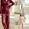 2026 Novo Estilo Casa Peludo Outono/Inverno Manga Longa Calça Longa Casual Conjunto de Duas Peças Feminino para Casa 7090