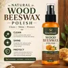 Kineshinex Cera de Abelha Spray para Cuidado de Móveis de Madeira 100ml Limpeza e Polimento de Portas de Madeira, Pisos, Mesas, Cadeiras, Armários