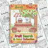 Novos pôsteres de colorir transfronteiriços 10 folhas/pacote, tema de frutas, caça-objetos e papel para rabiscar e colorir com desenho à mão divertido