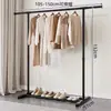 Perchero de ropa simple, plegable, de pie para dormitorios, diseño de una sola barra, adecuado para colgar ropa, tendedero de balcón, uso doméstico