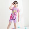 Trajes de banho infantis de desenho animado para meninos e meninas, trajes de banho para crianças pequenas e médias, macacão europeu e americano para bebês, fofos de secagem rápida, atacado