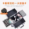 Carro de bordado de tatuaje de uñas profesional, estuche cosmético, caja de almacenamiento para maquillador de maquillaje, caja de herramientas multicapa de gran capacidad, entrega