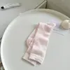 Calcetines grises sin costuras estilo ballet para mujer, hasta la pantorrilla, calcetines holgados de algodón peinado ultra finos a rayas para primavera-verano, combinados con zapatos pequeños de cuero