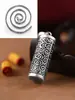 Colgante de Plata Pura 990 con Mantra de Seis Palabras para Hombres y Mujeres, una Caja Gahu que se Puede Abrir para Guardar y Ocultar Objetos, un Accesorio para Collar